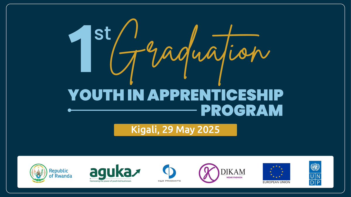 Ministry of Youth and Arts | Rwanda (@rwandayoutharts) on Twitter photo 🚨LIVE: Today, MoYA, with <a href="/EUinRW/">EU Delegation to Rwanda</a> & <a href="/UNDP_Rwanda/">UNDP Rwanda</a>, celebrated 250 youth graduating from an apprenticeship at <a href="/DikamFashion/">DIKAM Fashion</a> and C&D in the Special Economic Zone.
Link: youtube.com/live/Ud20SBJdM… 🚨LIVE: Today, MoYA, with <a href="/EUinRW/">EU Delegation to Rwanda</a> & <a href="/UNDP_Rwanda/">UNDP Rwanda</a>, celebrated 250 youth graduating from an apprenticeship at <a href="/DikamFashion/">DIKAM Fashion</a> and C&D in the Special Economic Zone.
Link: youtube.com/live/Ud20SBJdM…