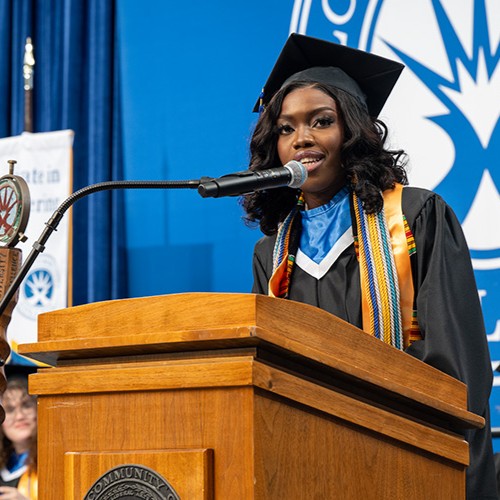 If you weren't at the University Transfer commencement ceremony, no worries! We have Grace Sakabunda's motivating commencement speech live at elgin.edu/graduate.