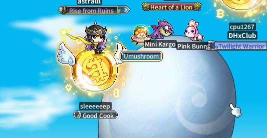 Flying around <a href="/MaplestoryU/">MapleStory Universe</a> on my Bitcoin mount!   
<a href="/hoshino_sasaki/">佐佐木星野丨Web3 Streamer</a> that's fucking cool <a href="/relx870227/">relx</a> 
Server: Errai  
Name: sleeeeeep  
#MaplestoryU #MaplestoryN #NXPC #Bitcoin