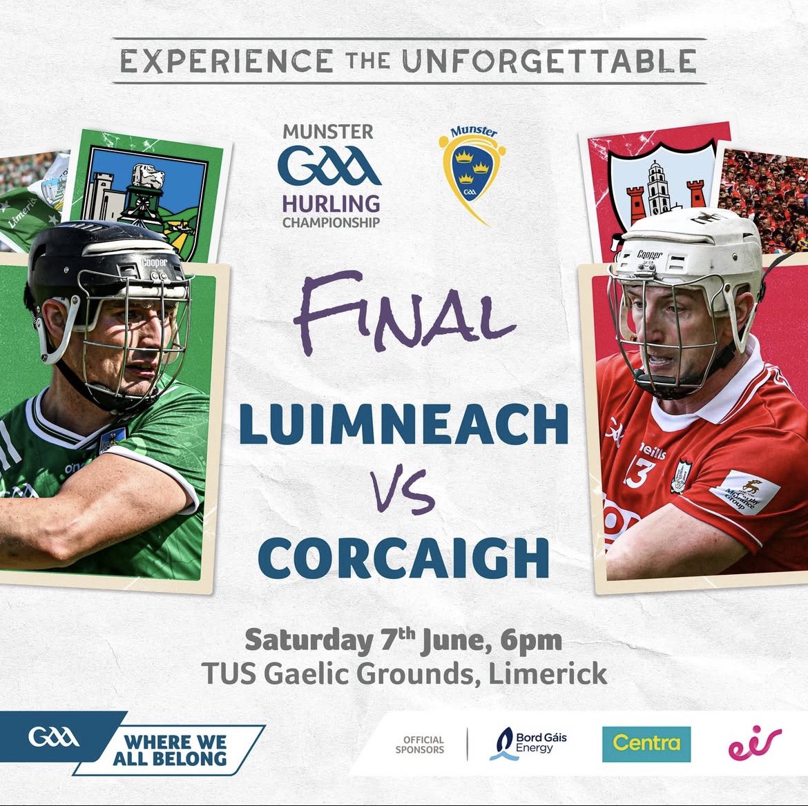 Reminder! 
🎟️ Munster Final Ticket Info🎟️ 
Due to huge demand tickets will be distributed through Cork and Limerick County Boards only. 
✅ Season ticket holders will receive theirs as normal. 
⛔️ No public sale via Ticketmaster, Centra or SuperValu.