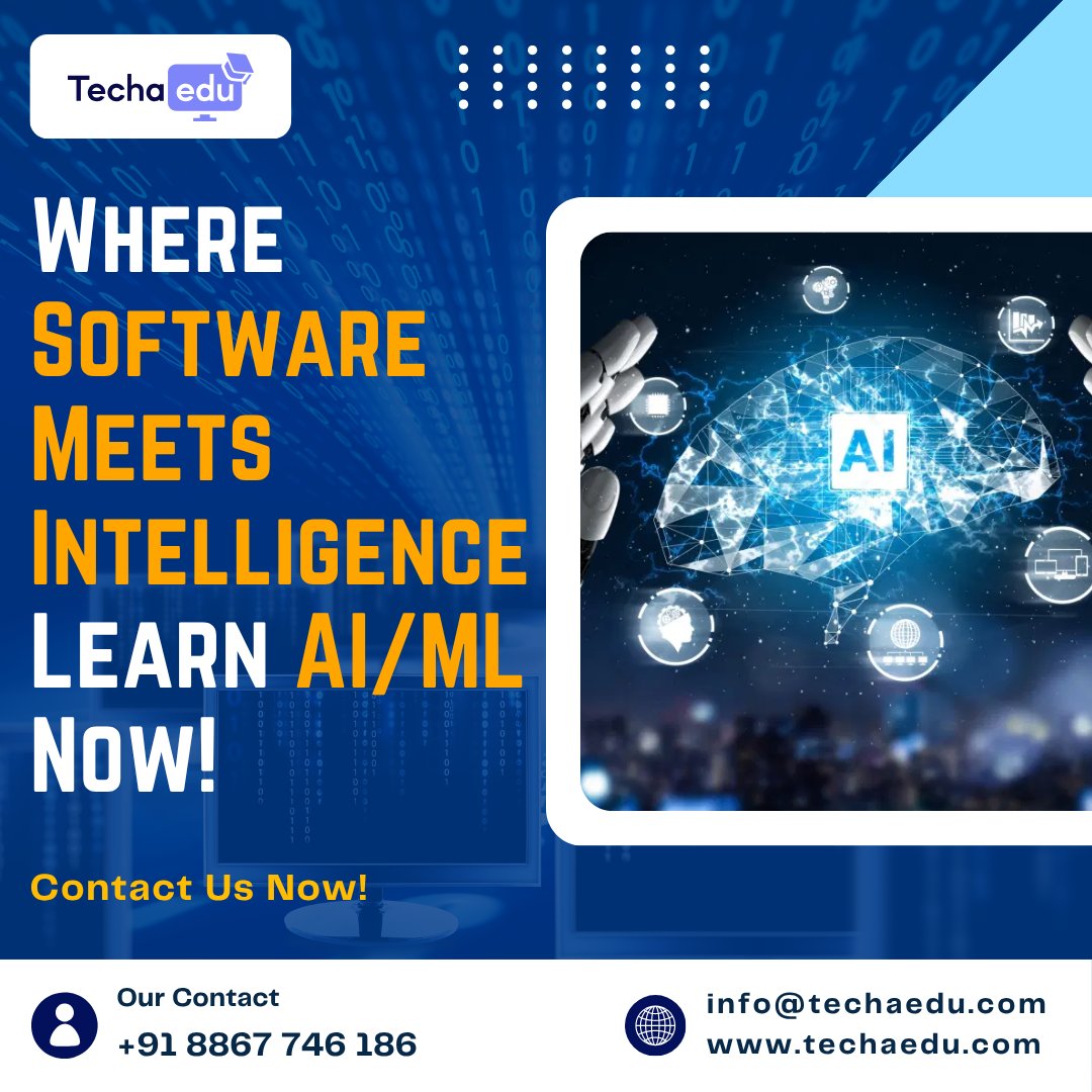 techaedu's tweet image. 💡Where Software Meets Intelligence

Step into the future with AI/ML skills that matter!

👨‍💻 Learn from experts
🚀 Boost your career
💼 For students &amp;amp; professionals

📞Contact Us Now!
🌐 - techaedu.com
📞 - +91 8867 746 186

#AItraining #MLtraining #TechSkills #LearnAI