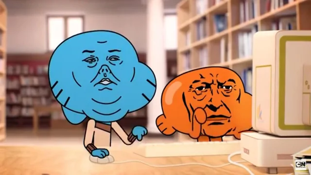 MeridianNatwick's tweet photo. Sin entender porque se quejan de las "caras de meme" de Bob pero maman a Gumball que literal hacen eso y hasta peor https://t.co/CFbkB9N38O