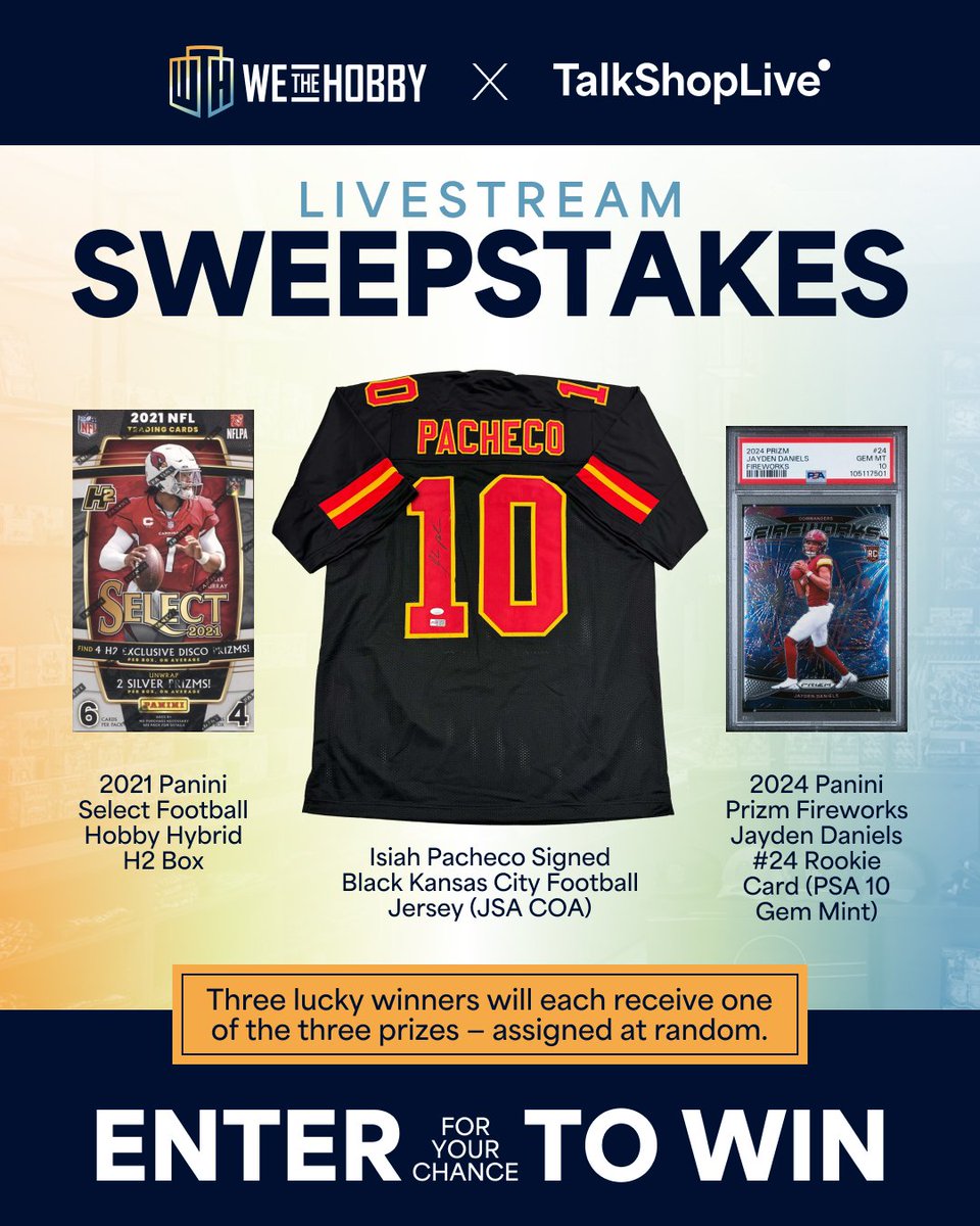 WeTheHobby (@wethehobby) on Twitter photo 🚨 GIVEAWAY ALERT 🚨
<a href="/TalkShopLive/">TalkShopLive</a> has teamed up with us to hook you up with some 🔥 collector's items! You’ve got until May 30 at 6PM ET! (See entry page for official rules.)
➡️ app.viralsweep.com/sweeps/full/44… 🚨 GIVEAWAY ALERT 🚨
<a href="/TalkShopLive/">TalkShopLive</a> has teamed up with us to hook you up with some 🔥 collector's items! You’ve got until May 30 at 6PM ET! (See entry page for official rules.)
➡️ app.viralsweep.com/sweeps/full/44…