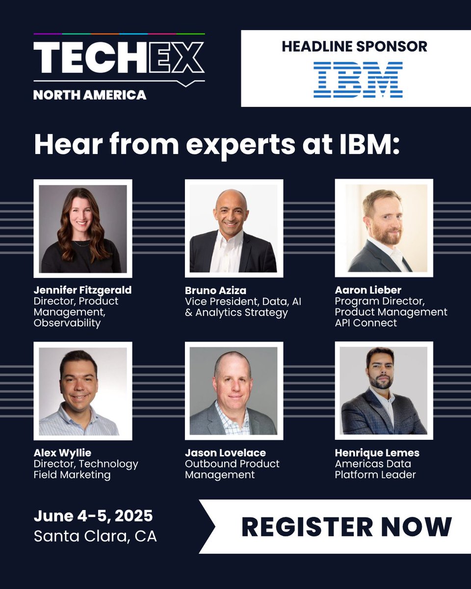 TechEx_Event's tweet image. Ready to transform your enterprise? IBM experts will show you how, live at TechEx North America.

Next week in Santa Clara, join us for an exclusive opportunity to hear from @IBM as they explore the future of AI, edge, automation &amp;amp; digital transformation.

techexevent.com/register-now/