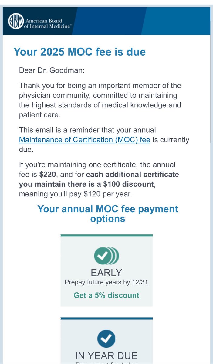 Aaron Goodman - āPapa Hemeā (@aarongoodman33) on Twitter photo I should really stop posting about ABIM MOC. They got me good this morning. Sadly I will pay as I rather not lose my employment.
ā¦<a href="/doctorwes/">Westby Fisher, MD</a>ā© I should really stop posting about ABIM MOC. They got me good this morning. Sadly I will pay as I rather not lose my employment.
ā¦<a href="/doctorwes/">Westby Fisher, MD</a>ā©