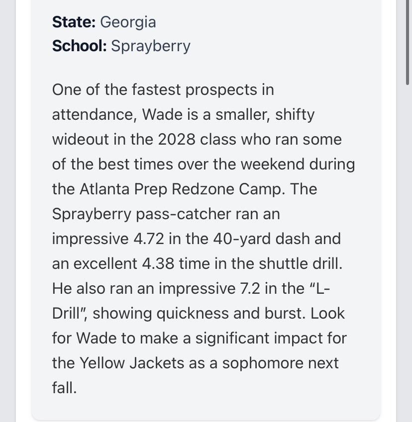 Daylen Wade (@daylen_wade5) on Twitter photo Thank you <a href="/MattDeBary/">Matt DeBary</a> and <a href="/PrepRedzoneGA/">Prep Redzone Georgia</a> For the Article had a great time being there and competing <a href="/CoachFominaya/">Coach Fominaya</a> <a href="/CoachFominaya/">Coach Fominaya</a> <a href="/coachmcknight81/">Coach McKnight</a> Thank you <a href="/MattDeBary/">Matt DeBary</a> and <a href="/PrepRedzoneGA/">Prep Redzone Georgia</a> For the Article had a great time being there and competing <a href="/CoachFominaya/">Coach Fominaya</a> <a href="/CoachFominaya/">Coach Fominaya</a> <a href="/coachmcknight81/">Coach McKnight</a>