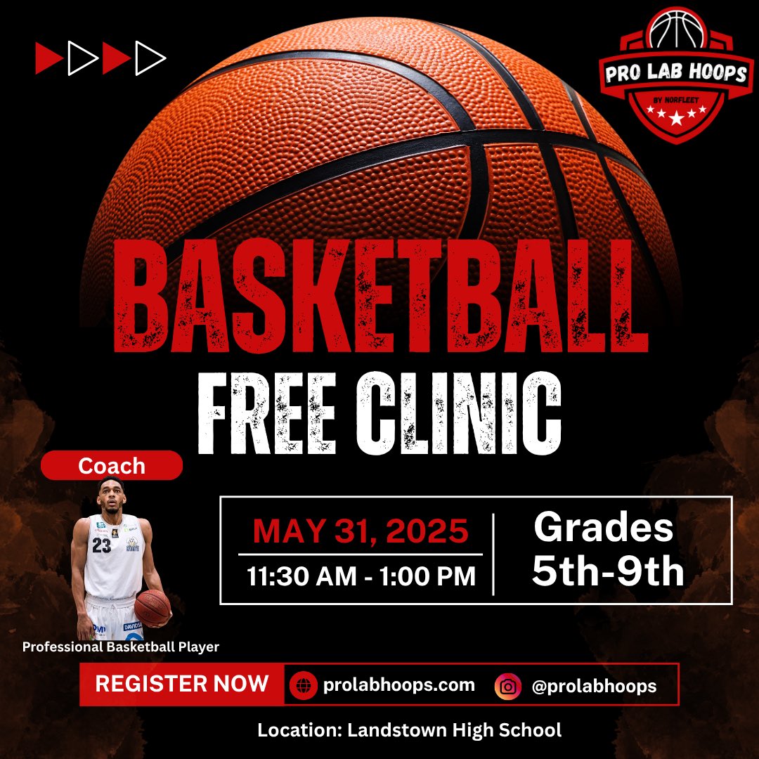 brandonN_2's tweet photo. I will be hosting a free basketball clinic this Saturday for grades 5th-9th! It will be held at Landstown High School from 11:30am-1:00pm

#Virginiabeach #virginiabeachevents
#vbparksrec https://t.co/xu2yP5Nu4v