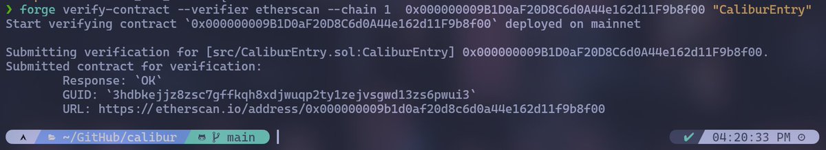 Gianfranco π OpenZeppelin (@bazzibazzani) on Twitter photo You know youβre up to date when you can verify <a href="/Uniswap/">Uniswap Labs π¦</a> Calibur smart contracts on mainnet. πππ
Check it out: etherscan.io/address/0x0000β¦ You know youβre up to date when you can verify <a href="/Uniswap/">Uniswap Labs π¦</a> Calibur smart contracts on mainnet. πππ
Check it out: etherscan.io/address/0x0000β¦