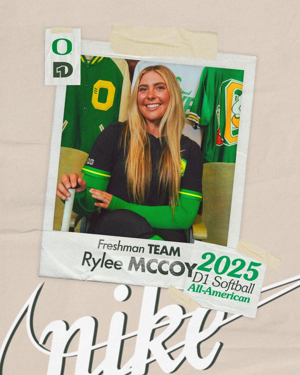 It's unanimous. <a href="/RyleeMccoy2024/">Rylee McCoy</a> is a Freshman All-American!

#GoDucks | #Version7