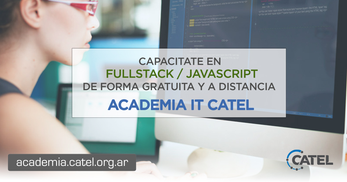 💻Comenzá hoy mismo a capacitarte en FullStack / JavaScript de forma totalmente gratuita y a distancia en la Academia IT CATEL. 
5⃣0⃣clases asincrónicas a tu disposición.
🎓Conocé el Plan de Estudios y anotate ya!
catel.org.ar/wp-content/upl…