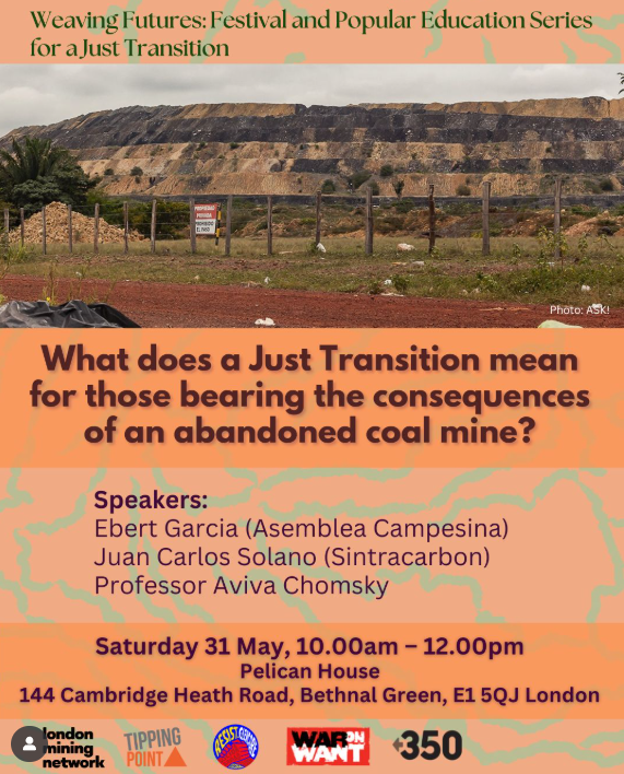 Join us THIS Saturday  for the second event of "Weaving Futures: Festival and Popular Education Series for a Just Transition," a series aimed at generating spaces for learning, articulation and action in solidarity with the movements and peoples in Colombia. More info in 🧵