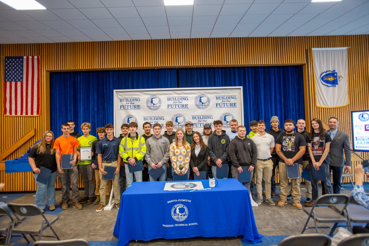 Being the premiere workforce preparation entity in Greater Taunton remains in Bristol-Plymouth's DNA. 

We proudly celebrated our seniors who officially signed on for full-time careers with their Cooperative Education employers during Industry Signing Day!