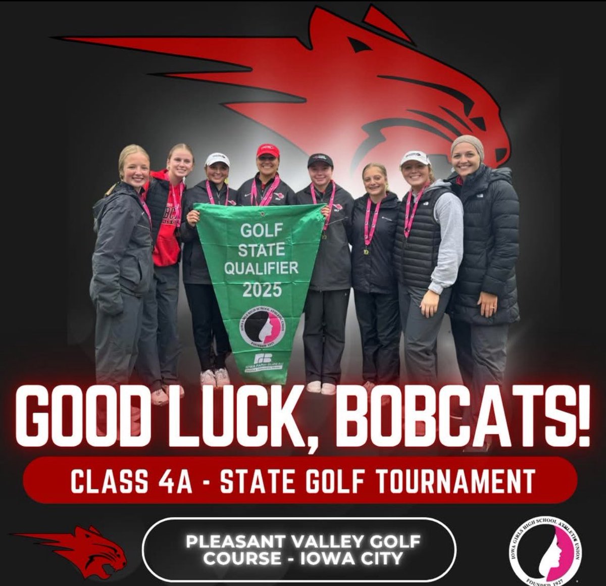 The Bobcats are headed to state! Best of luck to our WDHS Girls Golf Team as they compete in the Class 4A State Golf Tournament at Pleasant Valley Golf Course in Iowa City!