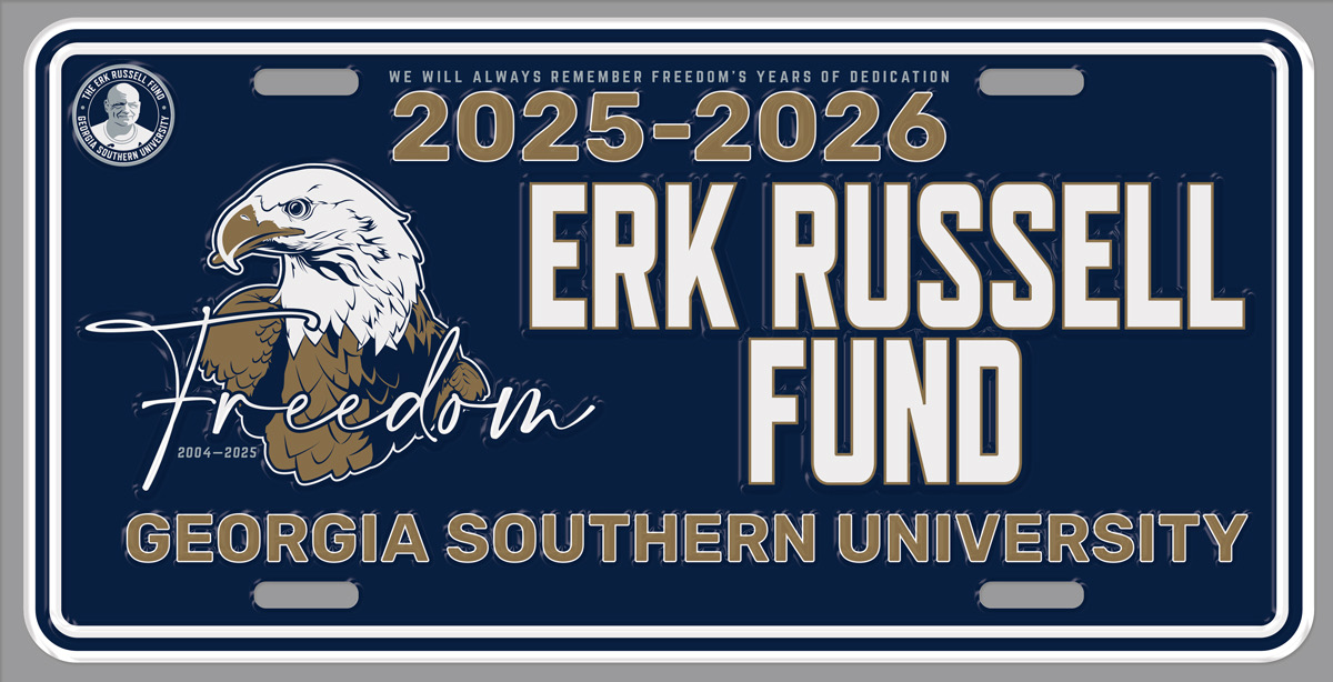 Georgia Southern Athletics (@gsathletics) on Twitter photo Soar beyond ๐ฆ
Join the <a href="/GSUAF/">#SoarAboveAll</a>'s Erk Russell Fund and support student-athlete scholarships today by visiting GSEagles.com/Erk.
#HailSouthern Soar beyond ๐ฆ
Join the <a href="/GSUAF/">#SoarAboveAll</a>'s Erk Russell Fund and support student-athlete scholarships today by visiting GSEagles.com/Erk.
#HailSouthern