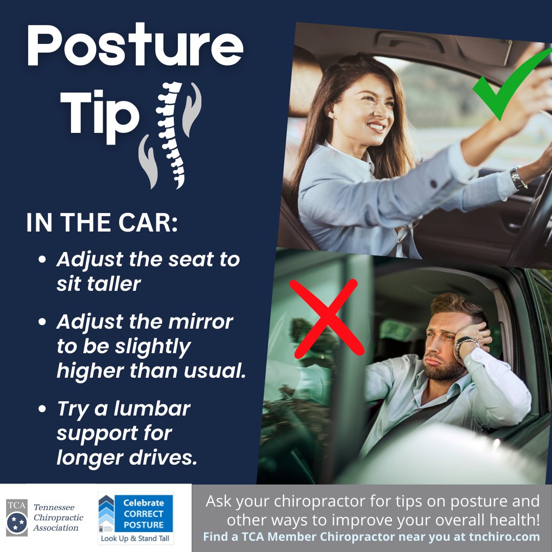 Vacation mode: ON! 🌴 Long hours in the car? Watch your posture to avoid pain &amp; stiffness when you arrive. Your chiropractor can help you travel smarter! #PostureMonth #Chiropractic1st #poweredbychiropractic
