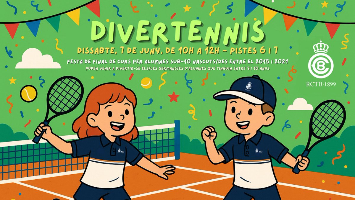 🎾 Festa Fi de Temporada de l'Escola Base: Divertennis

🔗 rctb1899.es/ca/noticies/fe…