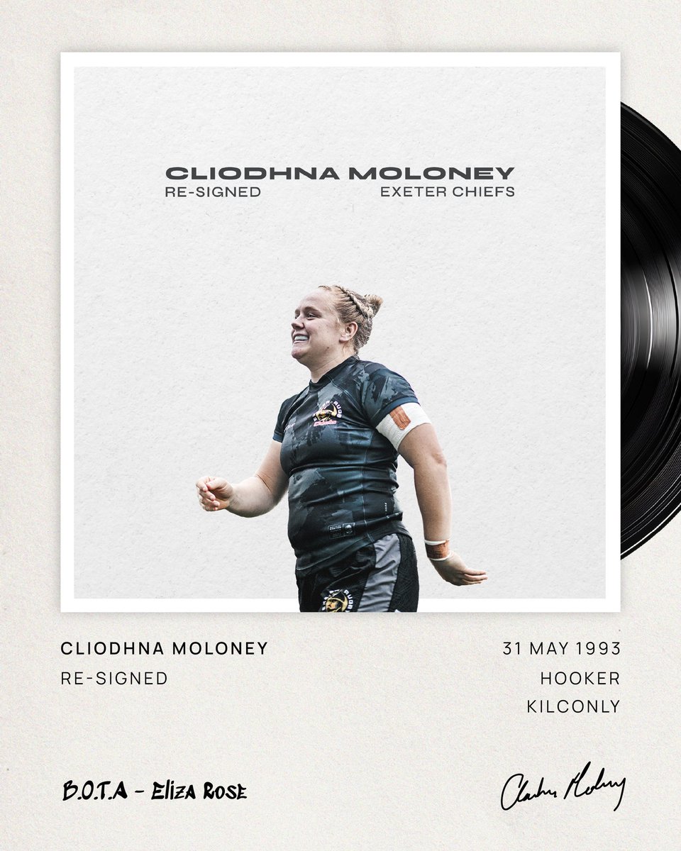 Exeter Chiefs Women (@exechiefswomen) on Twitter photo More Moloney 💪
We’re excited to announce Cli Moloney has re-signed with the club ahead of the 2025/26 season ✍️
🗞️: bit.ly/4kE3x3H
#SheInspires | <a href="/ThePWR/">Premiership Women's Rugby</a> More Moloney 💪
We’re excited to announce Cli Moloney has re-signed with the club ahead of the 2025/26 season ✍️
🗞️: bit.ly/4kE3x3H
#SheInspires | <a href="/ThePWR/">Premiership Women's Rugby</a>