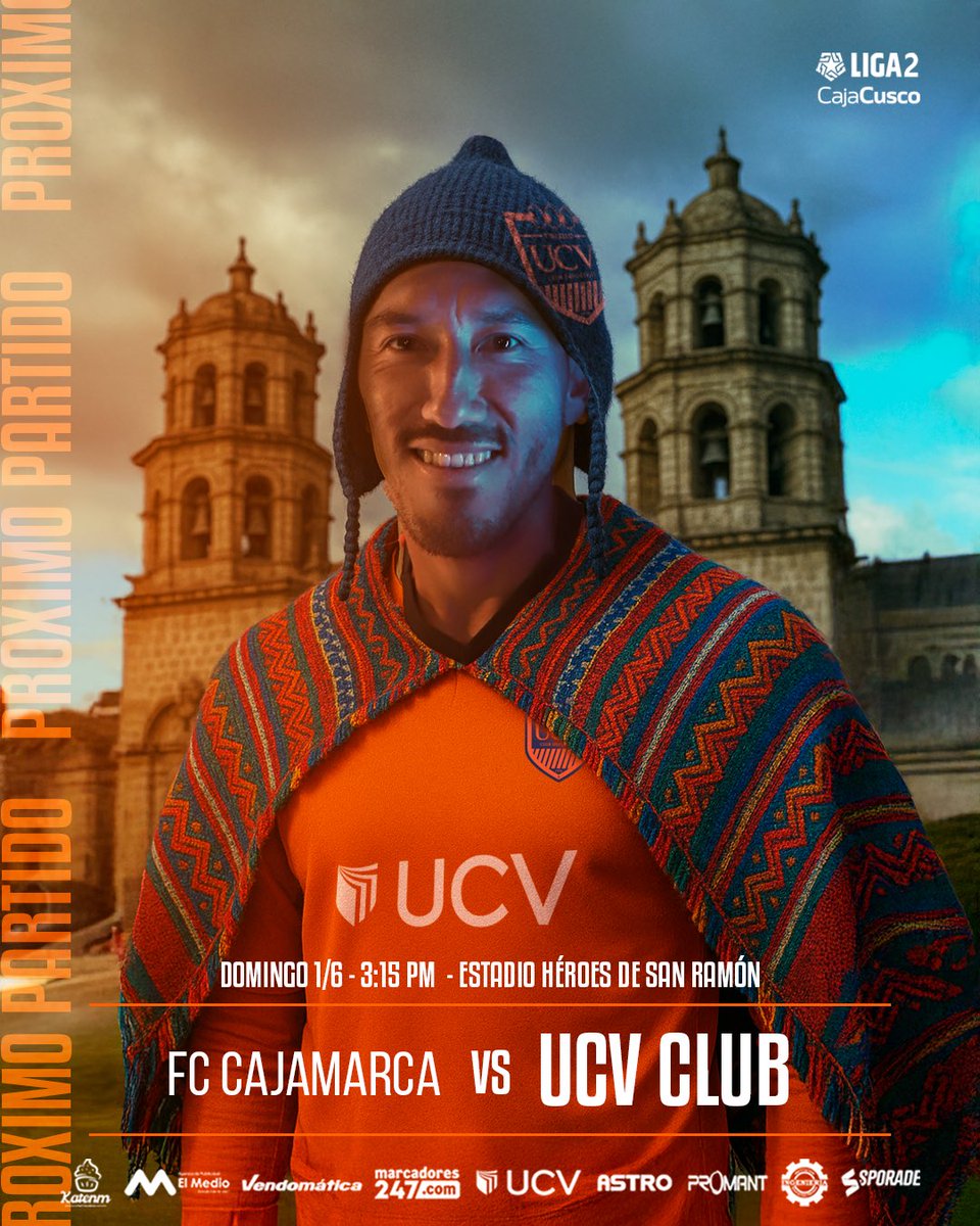 𝐅𝐞𝐜𝐡𝐚 𝟗 🔜

🆚 @fc_cajamarcaoficial
🕙 3:15 p.m.
🗓️ 01/06

#FuerzaVallejo #VallejoEsTrujillo #LaFuerzaNoSeCansa