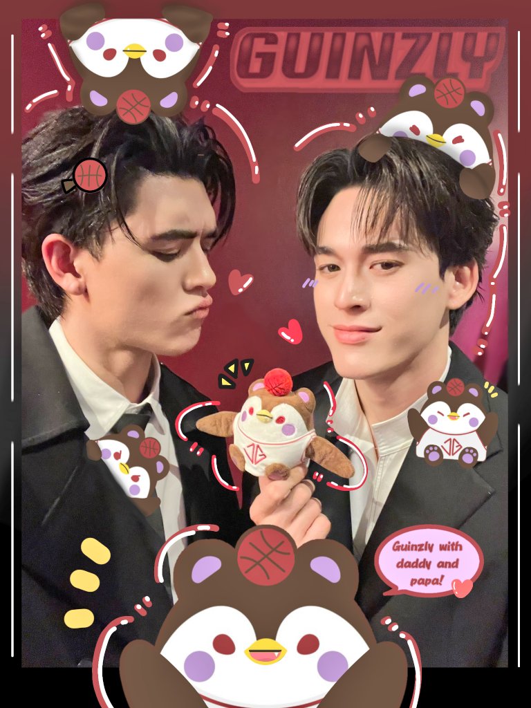 Guinzly with Papa and Daddy🐻🐧💞 #JossGawin #GUINZLY