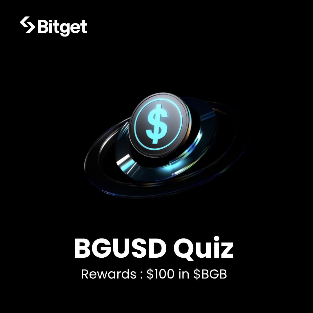 Bitget South Asia (@bitgetindia) on Twitter photo Join the Bitget BGUSD Quiz
🎉 Answer questions correctly to share $100 $BGB
1. What is $BGUSD backed by?
a) Bitcoin and Ethereum
b) US Treasuries and RWA assets
c) Stablecoins only
d) Bitget native tokens
To enter:
1️⃣Follow <a href="/BitgetIndia/">Bitget South Asia</a>, Repost & Tag 3 frens
2️⃣Comment answer Join the Bitget BGUSD Quiz
🎉 Answer questions correctly to share $100 $BGB
1. What is $BGUSD backed by?
a) Bitcoin and Ethereum
b) US Treasuries and RWA assets
c) Stablecoins only
d) Bitget native tokens
To enter:
1️⃣Follow <a href="/BitgetIndia/">Bitget South Asia</a>, Repost & Tag 3 frens
2️⃣Comment answer