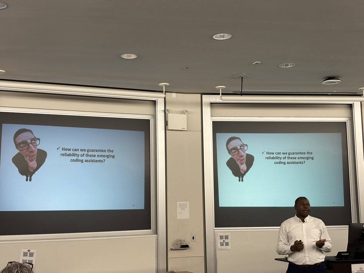 🚀 Exciting start to #CSER2025 at <a href="/DalhousieU/">Dalhousie University</a> with <a href="/SWATLab/">Foutse</a>’s keynote on building reliable ML models for code! 

Next up: a deep dive into sustainable software—from energy-smart coding to greener dev practices! 

cc <a href="/dr_tusharma/">Tushar Sharma</a> <a href="/masud2336/">Masud Rahman 🇧🇩🇨🇦</a> <a href="/ProfPaulRalph/">@paulralph@mastodon.acm.org</a>