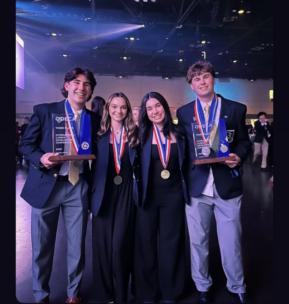 NHDECA's tweet image. Congratulations to the many NH DECA students recognized for placing in various events at ICDC this year! Pictured here are Pinkerton Academy students who placed in their events this year! Amazing results for #NHDECA in 2025!