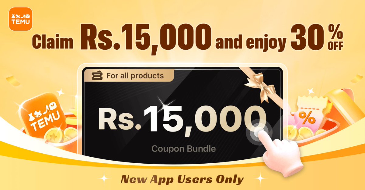 Muhamma48108974's tweet photo. https://t.co/embLIDxYG8⭐️Tap https://t.co/YQOeMiugQJ to claim Your Rs.15,000 Coupon Bundle Now! Directly get 💰Rs.15,000 in Temu app here: https://t.co/E9JVA8XeYI
Another surprise for you! Click https://t.co/T8tdOUxzGQ to earn with me together🤝! https://t.co/Sz4mCTacIu