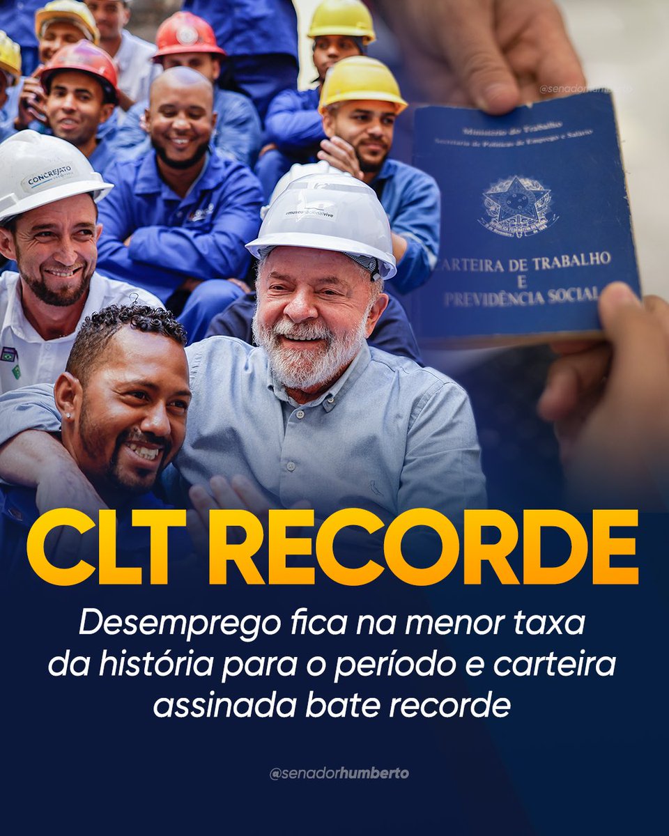O índice de 6,6% no desemprego é o menor para abril desde o início da série histórica, em 2012. O contingente de trabalhadores com carteira assinada no setor privado atingiu patamar recorde: 39,6 milhões, segundo o IBGE. É o Brasil crescendo e o nosso povo crescendo junto.