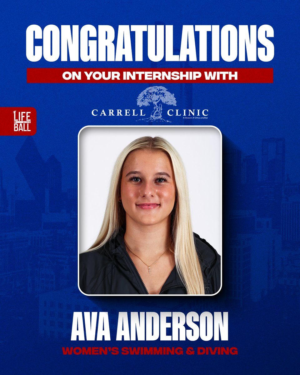 Life After Ball (@lifeafterball_) on Twitter photo Congratulations Ava Andersen on your internship with Carrell Clinic! #Internship #LifeAfterBall <a href="/SMUSwimDiveW/">SMU Women's SwimDive</a> Congratulations Ava Andersen on your internship with Carrell Clinic! #Internship #LifeAfterBall <a href="/SMUSwimDiveW/">SMU Women's SwimDive</a>