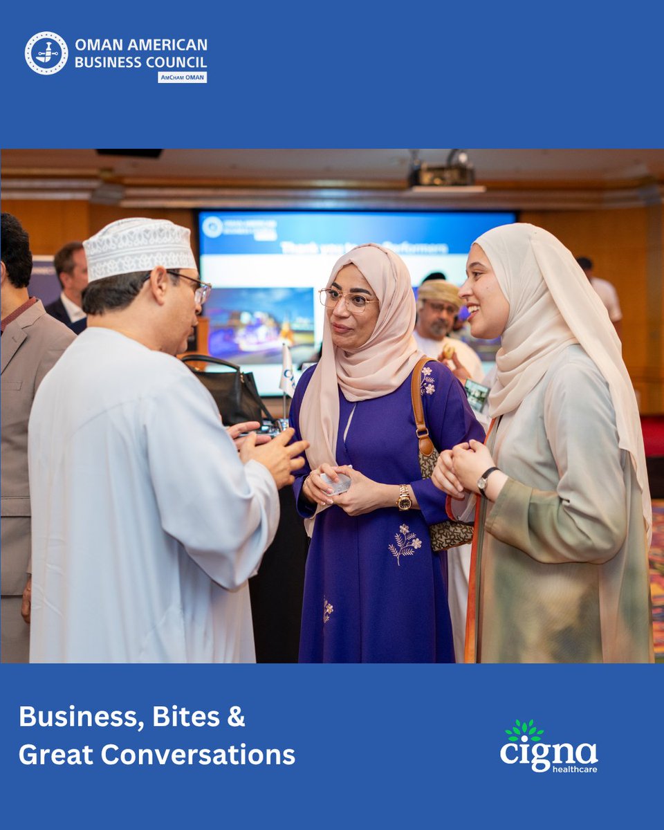 amchamoman's tweet photo. Our final evening networking mixer of the season, sponsored by Cigna Healthcare, was all about connections, great conversations, and a chance to unwind together before Muscat slows down for summer. https://t.co/wqJD0hnFQU