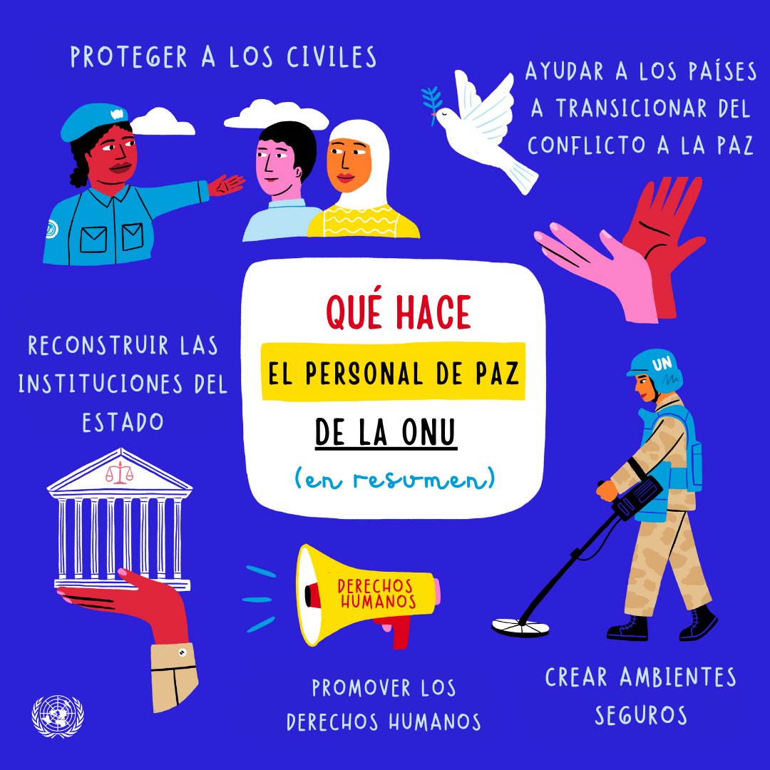 ONU Chile (@onuchile) on Twitter photo 🕊️ Hoy, Día Internacional del Personal de Paz de la ONU, honramos a quienes arriesgan su vida por la paz.
“Con firme valentía, se enfrenta al peligro para ayudar a proteger a quienes lo necesitan y restaurar la esperanza", sostiene <a href="/antonioguterres/">António Guterres</a>.
Conoce más sobre su labor 👇 🕊️ Hoy, Día Internacional del Personal de Paz de la ONU, honramos a quienes arriesgan su vida por la paz.
“Con firme valentía, se enfrenta al peligro para ayudar a proteger a quienes lo necesitan y restaurar la esperanza", sostiene <a href="/antonioguterres/">António Guterres</a>.
Conoce más sobre su labor 👇