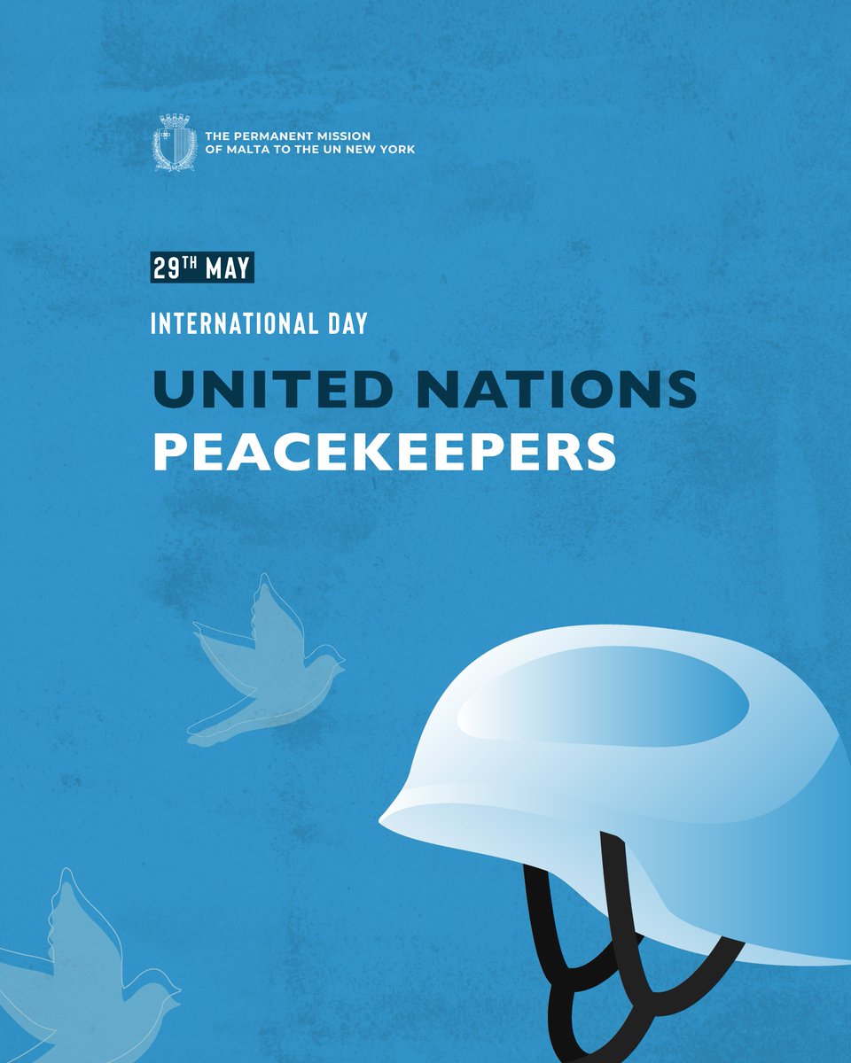 Malta at the UN 🇲🇹🇺🇳 (@maltaunmission) on Twitter photo For 76 years, <a href="/UN/">United Nations</a> peacekeepers have helped nations move from conflict to peace. Over 2 million have served since 1948 - today, more than 68,000 continue the mission across 11 operations. On this day, we remember their service and sacrifice.
<a href="/MaltaGov/">Government of Malta 🇲🇹</a>
<a href="/MFTMalta/">Ministry for Foreign Affairs and Tourism</a>
<a href="/_VanessaFrazier/">Vanessa Frazier 🧡</a> For 76 years, <a href="/UN/">United Nations</a> peacekeepers have helped nations move from conflict to peace. Over 2 million have served since 1948 - today, more than 68,000 continue the mission across 11 operations. On this day, we remember their service and sacrifice.
<a href="/MaltaGov/">Government of Malta 🇲🇹</a>
<a href="/MFTMalta/">Ministry for Foreign Affairs and Tourism</a>
<a href="/_VanessaFrazier/">Vanessa Frazier 🧡</a>