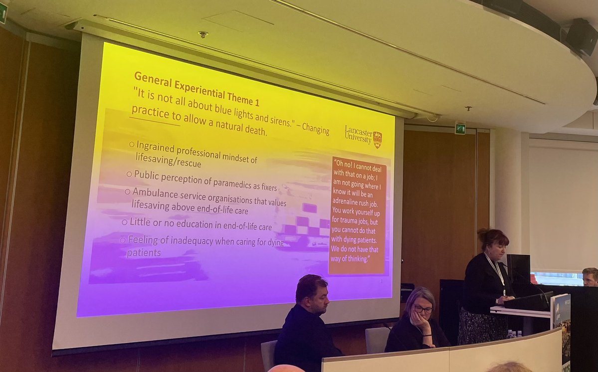 Catherine Walshe (@cewalshe) on Twitter photo The important role and experience of paramedics in palliative care explored by <a href="/TaniaBlackmore7/">Tania Blackmore</a> from her #PhD. #eapc2025 The important role and experience of paramedics in palliative care explored by <a href="/TaniaBlackmore7/">Tania Blackmore</a> from her #PhD. #eapc2025