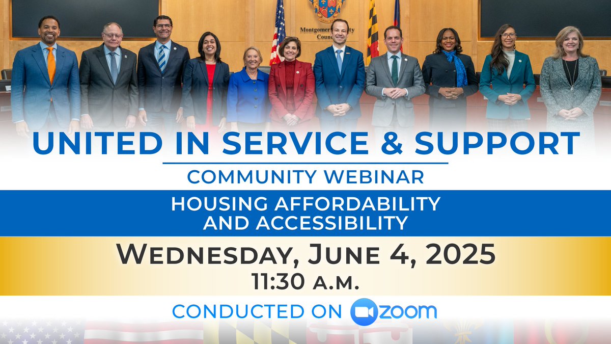 Montgomery Council (@mococouncilmd) on Twitter photo Councilmember <a href="/Andrew_Friedson/">Councilmember Andrew Friedson</a> will host a United in Service & Support online forum to share information on housing accessibility and affordability. Join on Wednesday, June 4 at 11:30 a.m.
📲Learn more: tinyurl.com/UnitedInServic…
➡️Join the Zoom: us02web.zoom.us/j/84018510604 Councilmember <a href="/Andrew_Friedson/">Councilmember Andrew Friedson</a> will host a United in Service & Support online forum to share information on housing accessibility and affordability. Join on Wednesday, June 4 at 11:30 a.m.
📲Learn more: tinyurl.com/UnitedInServic…
➡️Join the Zoom: us02web.zoom.us/j/84018510604