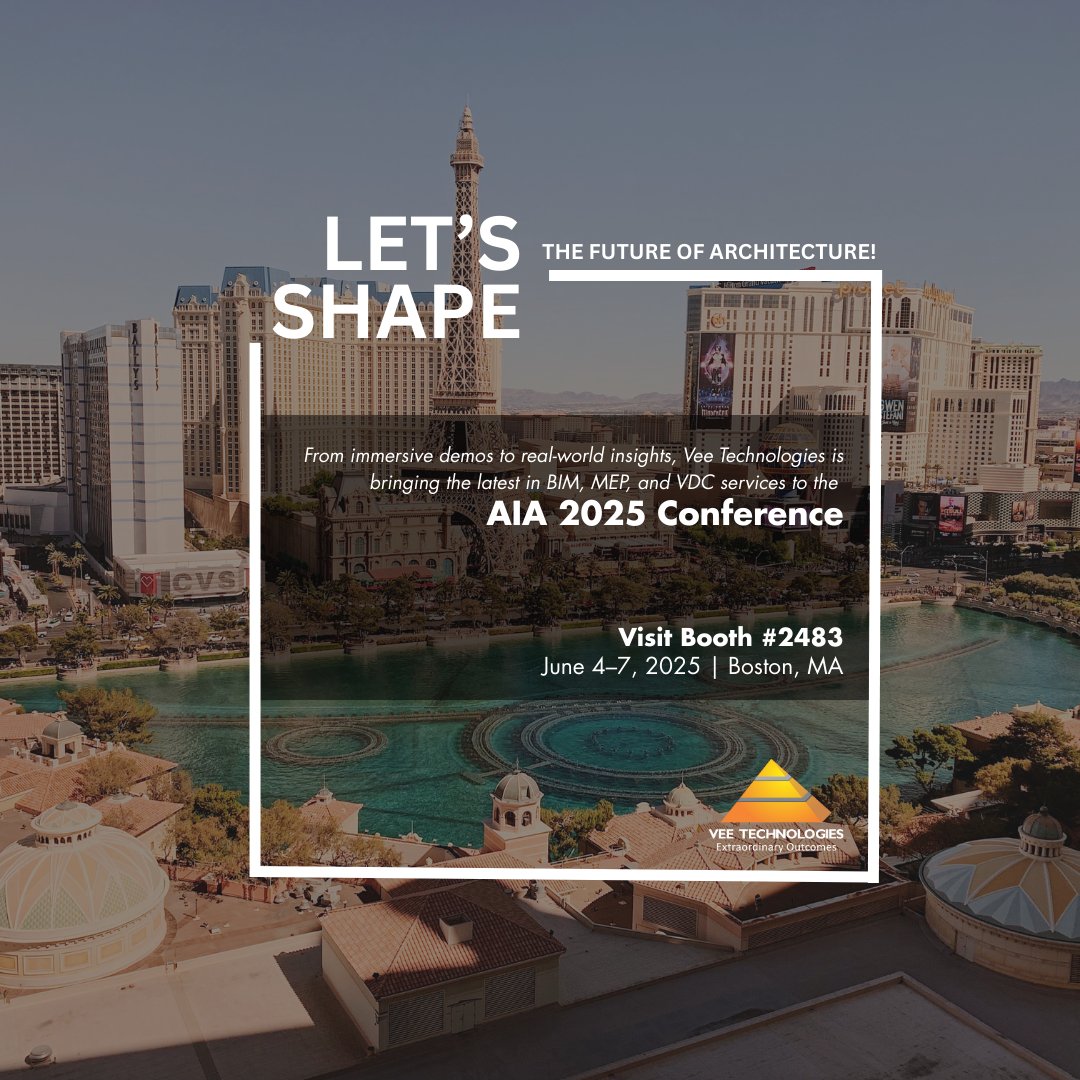 V_technologies's tweet image. Innovation is calling at AIA 2025!
Stop by booth #2483 to discover how we help architects elevate every stage of their projects.

Visit: veetechnologies.com/event/2025-aia…

#AIA2025 #ArchitectureInnovation #TechInDesign #ArchitectureConference #VeeTechnologies