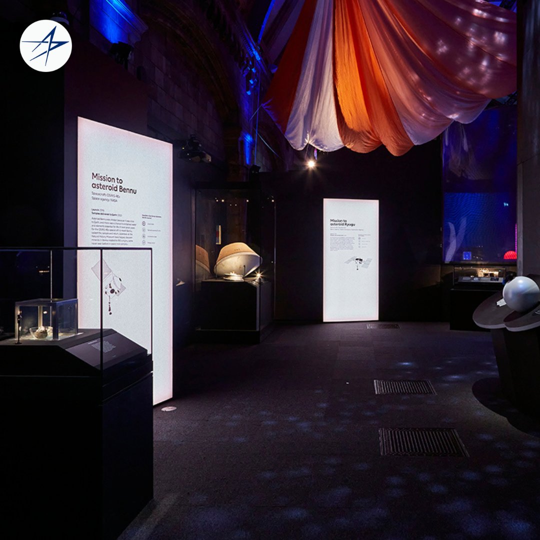 A new exhibit at <a href="/NHM_London/">Natural History Museum</a>, "Space: Could Life Exist Beyond Earth?” features test hardware from <a href="/NASA/">NASA</a>’s OSIRIS-REx mission, including the TAGSAM head and sample return capsule built by our engineers. 

The mission returned the largest asteroid sample collection ever to Earth.