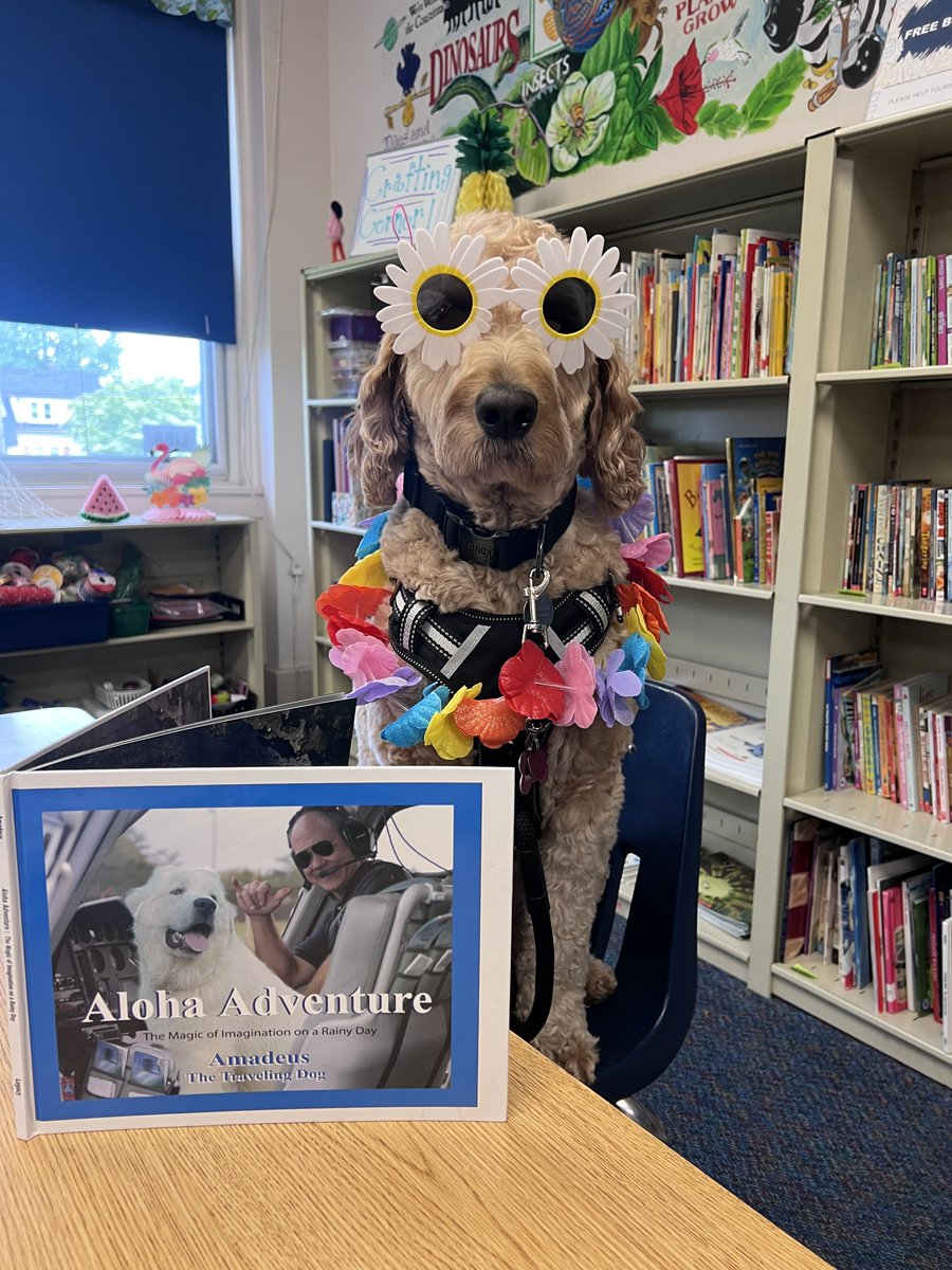 Our therapy dog, Leo, is getting ready for Summer Sidekicks, which launches next week in both Lake and Geauga counties in partnership with the Martha Holden Jennings Foundation and Cardinal Local Schools.  Surf's up for summer learning!