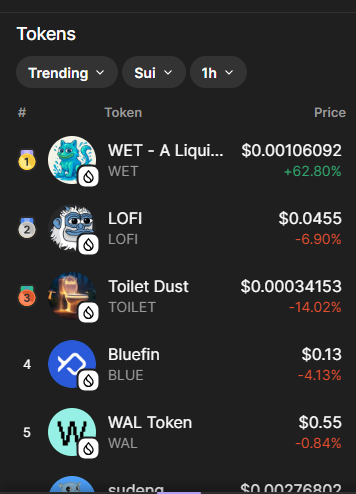 juancena2027's tweet photo. $WET IS OFFICIALLY THE NUMBER 1 TRENDING MEMECOIN ON PHANTOM AND IS THE ONLY PROJECT ON $SUI THAT'S GREEN.

NEXT LEG FOR $WET IS THE 2-3MIL MC RANGE

https://t.co/1iNe8rw77Y

$CETUS $LOFI $BLUB https://t.co/didgq6d2rB