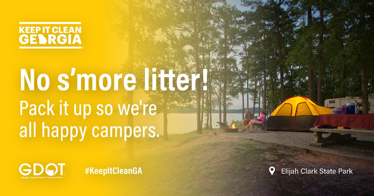 Whether you’re camping ⛺ or glamping, leave only footprints 👣 behind! Gather ‘round KeepGAClean.com and check out all the ways you can #KeepItCleanGA on and off the trails.