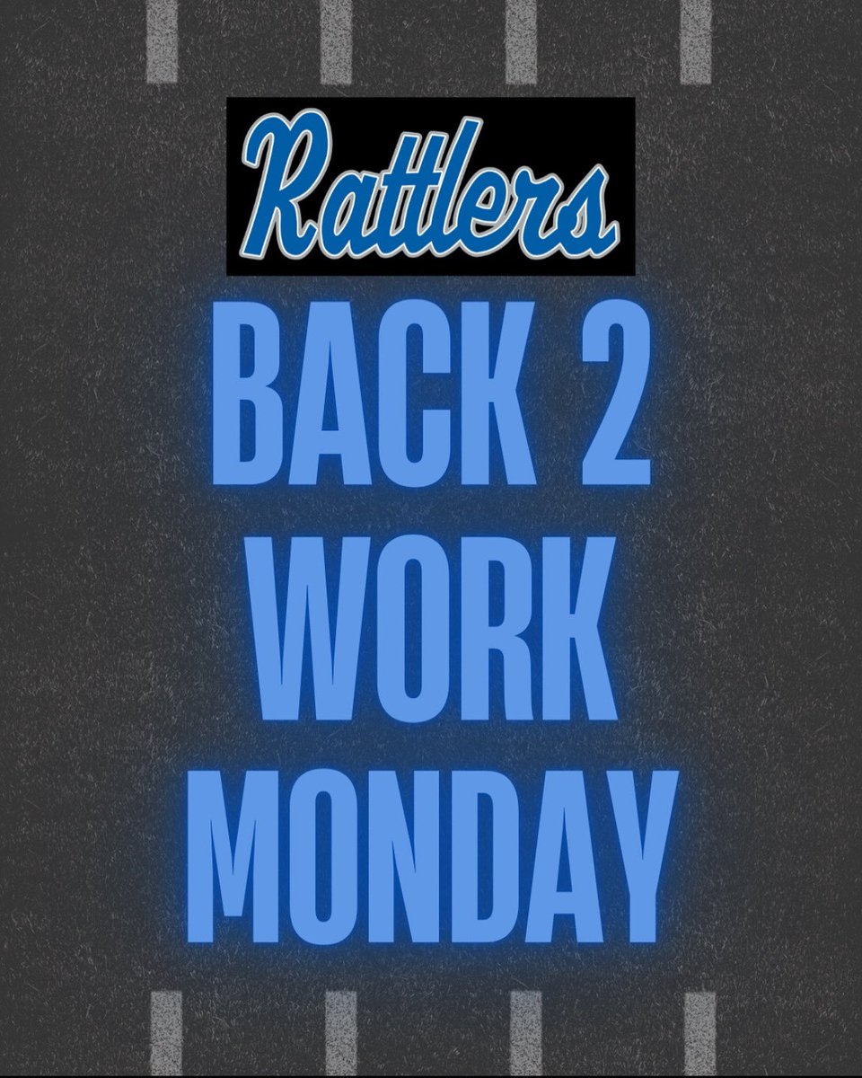 Have a great weekend! 
The Rattlers are back to work Monday!!
9-11 AM or 4-6 PM 
#Noexcuses #Playoffsorbust