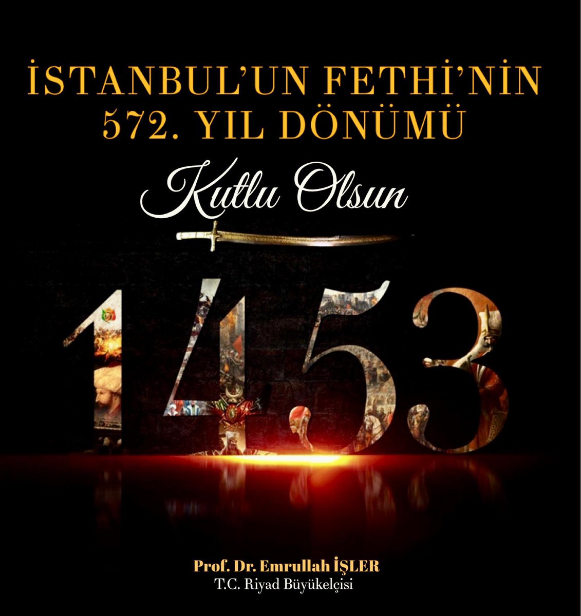 İstanbul’un Fethi’nin 572. yıl dönümünü kutluyor, Peygamber Efendimiz(s.a.v)’in övgüsüne mazhar olmuş, büyük komutan Fatih Sultan Mehmed Han’ı ve şanlı ordusunu; saygı, rahmet ve minnetle yâd ediyorum.

#29Mayıs1453
