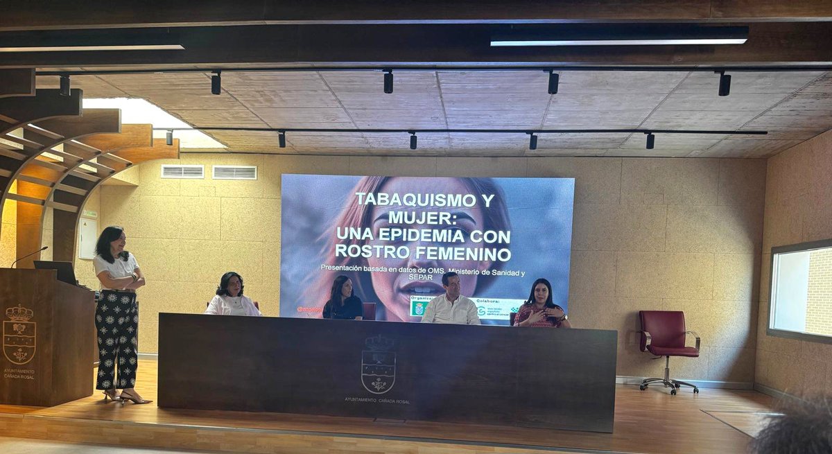CanadaSinDrogas's tweet photo. #SemanaSinHumoCañadaRosal2025
Charla-Coloquio "El Tabaquismo en la Mujer.
 Organizada por el Área de Salud del Ayto y con la colaboración del Área de Igualdad, el Área de Gestion Sanitaria de Osuna y la AECC. 
Ponente @angelopezh 
@aytocanadarosal
@AreaOsuna
@ContraCancerSEV https://t.co/T5Qv3CwHS1