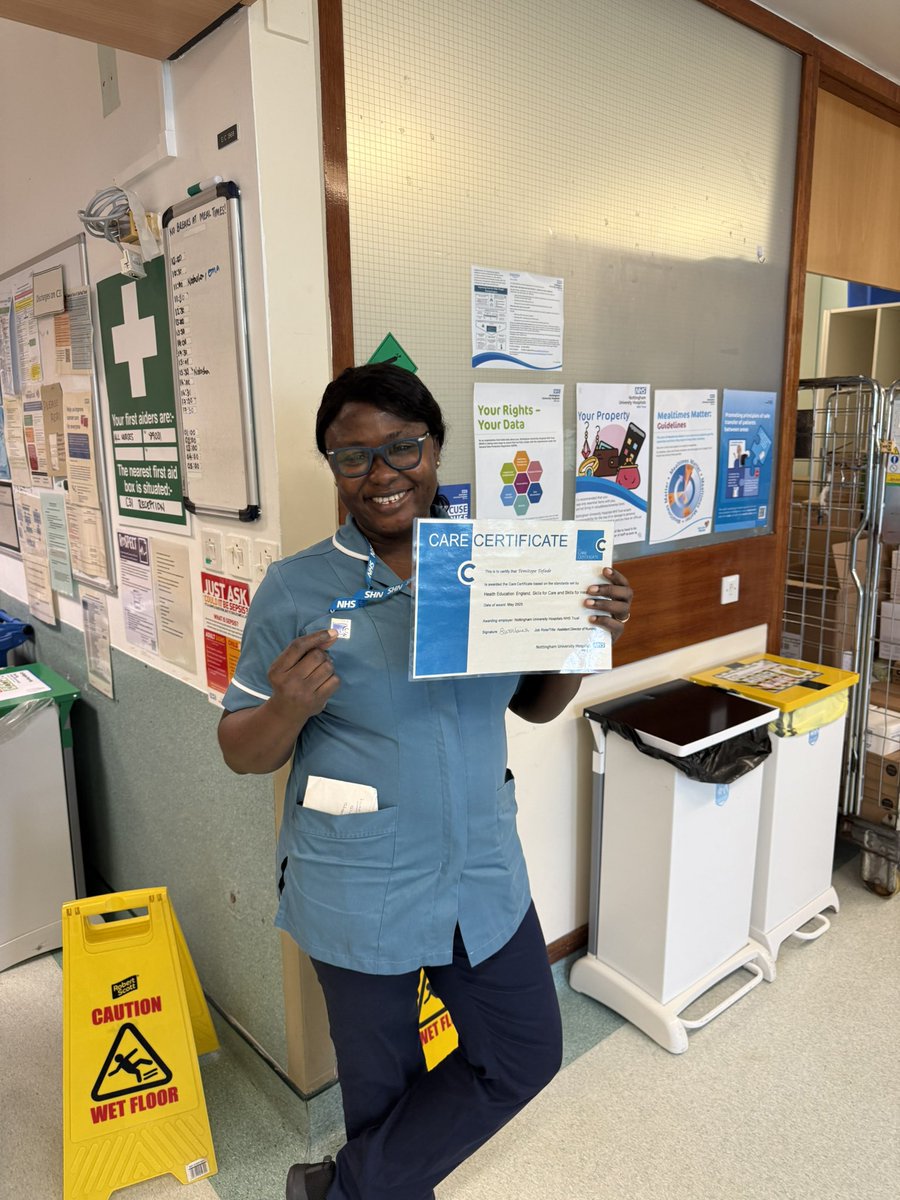 This Months accomplishments! Sharon &amp; Eunice receiving their care certificates. 

They both completed them in 2 weeks from starting! Congratulations &amp; Well done guys . You both bring so much joy to C31! ❤️