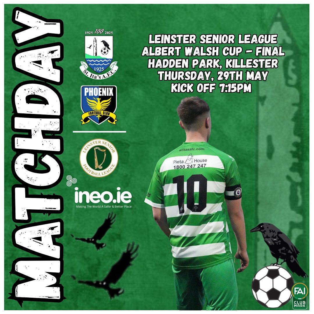 St Ita's AFC (@stitasafc) on Twitter photo 🟢⚪️ 𝗠𝗔𝗧𝗖𝗛𝘿𝘼𝙔 🟢⚪️
🆚 Phoenix FC
🕗 7:15 PM
🏆 Albert Walsh Cup - Final
🏟 Hadden Park, Killester
#stitasafc
#weareitas
<a href="/LSLLeague/">Leinster Senior League</a> <a href="/AlQuinn2015/">LSL Live Update’s</a> 🟢⚪️ 𝗠𝗔𝗧𝗖𝗛𝘿𝘼𝙔 🟢⚪️
🆚 Phoenix FC
🕗 7:15 PM
🏆 Albert Walsh Cup - Final
🏟 Hadden Park, Killester
#stitasafc
#weareitas
<a href="/LSLLeague/">Leinster Senior League</a> <a href="/AlQuinn2015/">LSL Live Update’s</a>