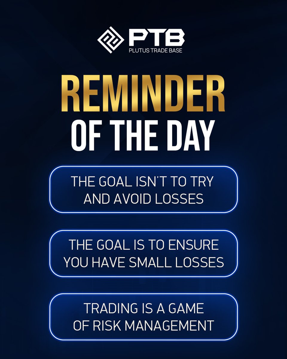 Plutustradebase's tweet image. Avoiding losses isn’t the goal; managing them is.

Trading is pure risk management. Master that, and the rest will follow.

#TradingPlatform #PlutusTradeBase