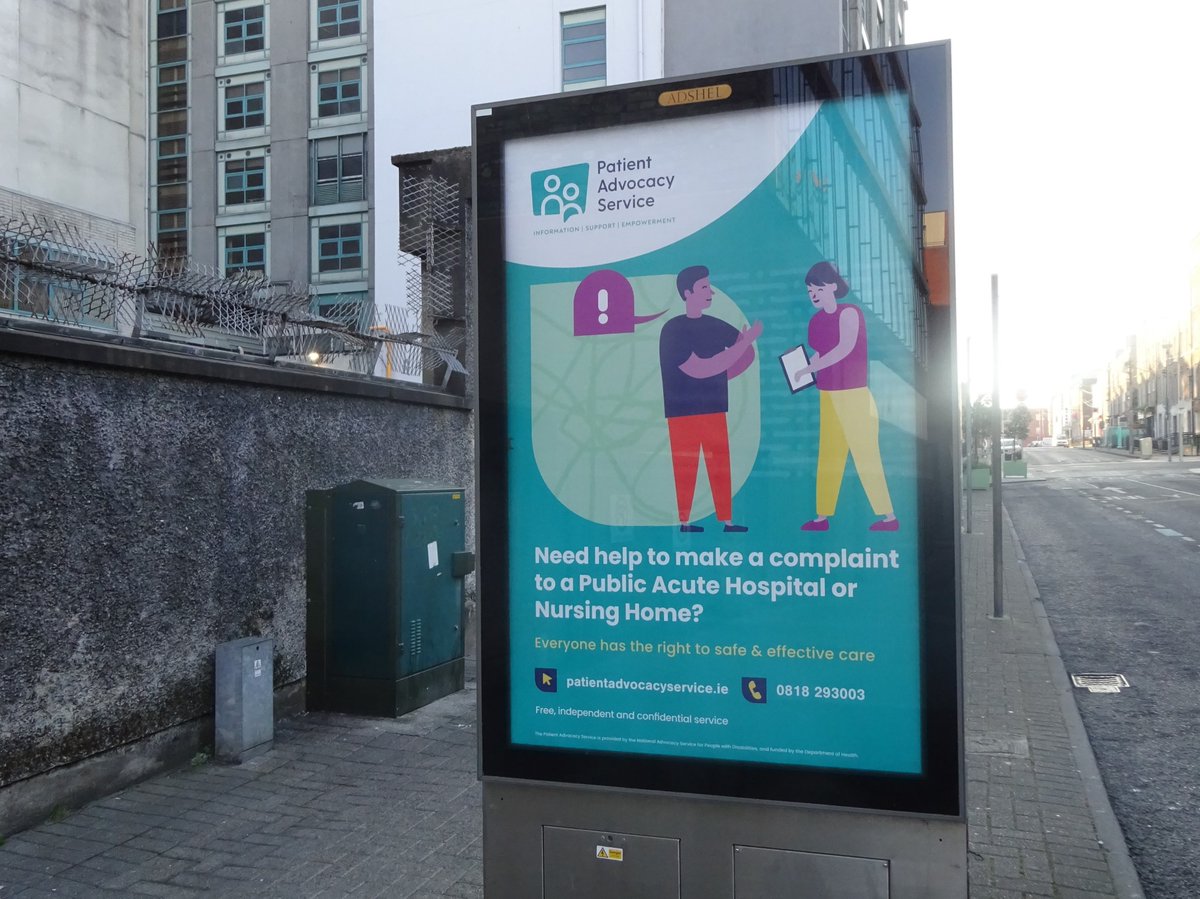 FocusAdvert_ie's tweet photo. Working with the wonderful Patient Advocacy Service on some colourful out of home, bringing some attention to the great work they do! https://t.co/vGPgjIMpNF