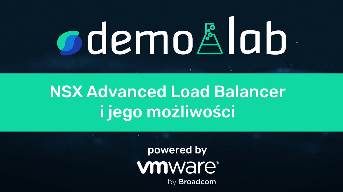 evoilapl's tweet image. 🧪𝙙𝙚𝙢𝙤𝙞𝙡𝙖𝙗 | @VMware #NSX 𝘼𝙙𝙫𝙖𝙣𝙘𝙚𝙙 𝙇𝙤𝙖𝙙 𝙗𝙖𝙡𝙖𝙣𝙘𝙚𝙧
𝙍𝙖𝙛𝙖𝙡 𝙇𝙚𝙘𝙝𝙤𝙣𝙞𝙚𝙬𝙞𝙘𝙯, przyjrzał się z bliska platformie #AviLoadbalancer od #VMware by #broadcom, wersja 31. Co z tego wynikło?
youtube.com/watch?v=NB7SWr…