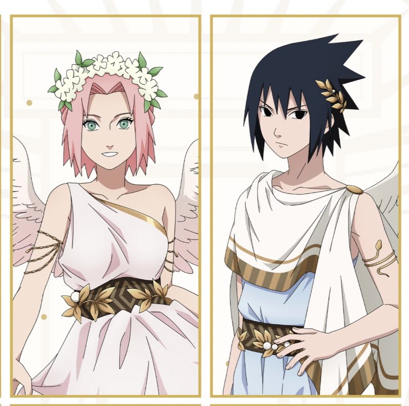 NEW SASUKE AND SAKURA OFFICIAL ILLUSTRATION FROM NARUTO MYTH PF SHINOBI ‼️‼️