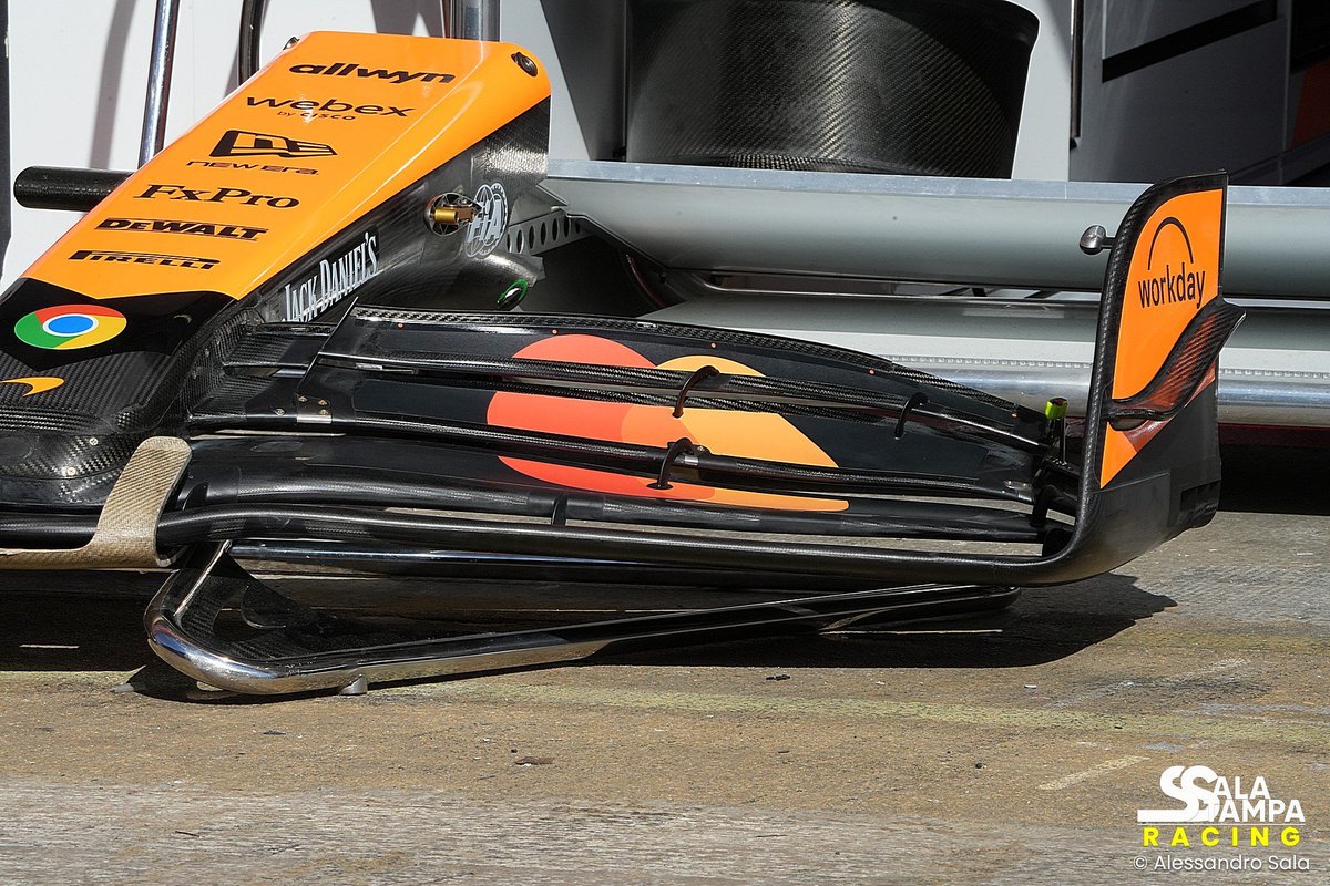 F1BigData's tweet image. McLaren's front wing for this race
📸@SalaStampRacing