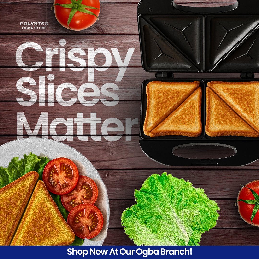 polystarogba's tweet photo. Upgrade your breakfast game with the Polystar Sandwich Toaster — perfect slices, every time.
Shop now at Polystar Ogba Store! https://t.co/bjz1mQhh4a